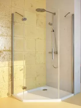 Душевой уголок GuteWetter Lux Festt GK-101 левый 90x90 см стекло бесцветное, профиль хром LUX FESTT GK-101 CR CH02 1 L 90x90