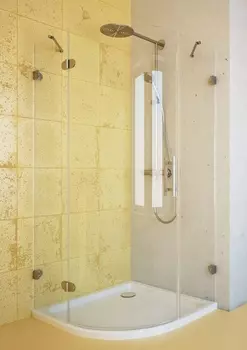 Душевой уголок GuteWetter Lux Meliori GK-001 левый 100x100 см стекло бесцветное, фурнитура хром