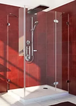 Душевой уголок GuteWetter Lux Rectan GK-003 правый 100x90 см стекло бесцветное 6-8, фурнитура хром LUX RECTAN GK-003 CR CH02 1 6-8 R 100x90