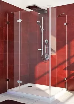 Душевой уголок GuteWetter Lux Rectan GK-003 левый 100x80 см стекло бесцветное 6-8, фурнитура хром LUX RECTAN GK-003 CR CH02 1 6-8 L 100x80