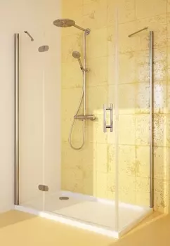 Душевой уголок GuteWetter Lux Rectan GK-103 левый 100x80 см стекло бесцветное, профиль хром LUX RECTAN GK-103 CR CH02 1 L 100x80