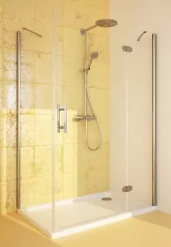 Душевой уголок GuteWetter Lux Rectan GK-103 правый 100x80 см стекло бесцветное, профиль хром LUX RECTAN GK-103 CR CH02 1 R 100x80