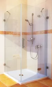 Душевой уголок GuteWetter Lux Square GK-003 правый 100x100 см стекло бесцветное 6-8, фурнитура хром