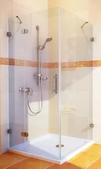 Душевой уголок GuteWetter Lux Square GK-003 левый 100x100 см стекло бесцветное 6-8, фурнитура хром