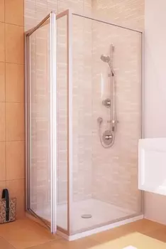 Душевой уголок GuteWetter Practic Rectan GK-401 левая 80x70 см стекло бесцветное, профиль матовый хром PRACTIC RECTAN GK-401 MCR 1 L 80x70