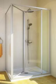 Душевой уголок GuteWetter Practic Rectan GK-404 правая 95x85 см стекло бесцветное, профиль матовый хром PRACTIC RECTAN GK-404 MCR 1 R 95x85