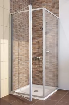 Душевой уголок GuteWetter Practic Square GK-401 левая 80x80 см стекло бесцветное, профиль матовый хром PRACTIC SQUARE GK-401 MCR 1 L 80x80