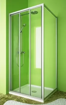 Душевой уголок GuteWetter Practic Square GK-403 левая 115x115 см стекло бесцветное, профиль матовый хром PRACTIC SQUARE GK-403 MCR 1 L 115x115