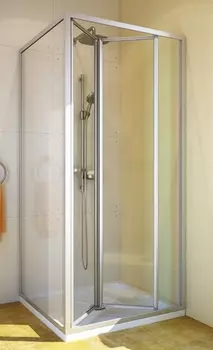 Душевой уголок GuteWetter Practic Square GK-404 правая 85x85 см стекло бесцветное, профиль матовый хром PRACTIC SQUARE GK-404 MCR 1 R 85x85