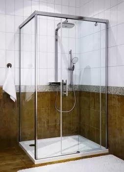 Душевой уголок GuteWetter Slide Rectan GK-863A правая 150x80 см стекло бесцветное, профиль хром SLIDE RECTAN GK-863A CR CH02 1 R 150x80