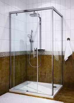 Душевой уголок GuteWetter Slide Rectan GK-863A левая 120x70 см стекло бесцветное, профиль хром SLIDE RECTAN GK-863A CR CH02 1 L 120x70