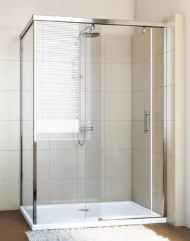 Душевой уголок GuteWetter Slide Rectan GK-863B левая 150x70 см стекло бесцветное, профиль хром SLIDE RECTAN GK-863B CR CH02 1 L 150x70