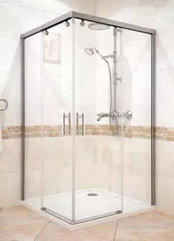 Душевой уголок GuteWetter Slide Rectan GK-864 правая 80x70 см стекло бесцветное, профиль хром SLIDE RECTAN GK-864 CR CH02 1 R 80x70