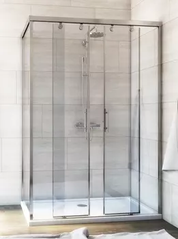 Душевой уголок GuteWetter Slide Rectan GK-865 правая 160x90 см стекло бесцветное, профиль хром SLIDE RECTAN GK-865 CR CH02 1 R 160x90