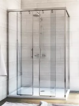 Душевой уголок GuteWetter Slide Rectan GK-865 левая 160x70 см стекло бесцветное, профиль хром SLIDE RECTAN GK-865 CR CH02 1 L 160x70