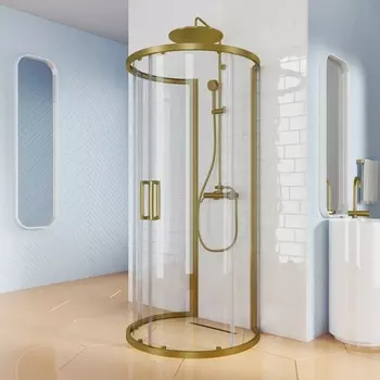 Душевой уголок Kubele DE018 DE018RR4L-CLN-BR-105х105х200 105х200, профиль бронза светлая