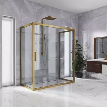 Душевой уголок Kubele DE019R2U-CLN-BR 120х100 см, профиль бронза DE019R2U-CLN-BR-120х100х200