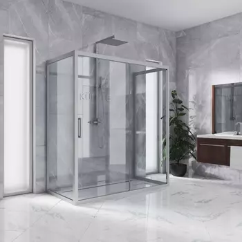 Душевой уголок Kubele DE019R2U-CLN-MT 120х90 см, профиль матовый хром DE019R2U-CLN-MT-120х90х200