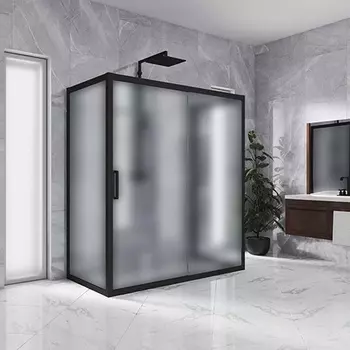 Душевой уголок Kubele DE019R2U-MAT-BLMT 120х100 см, профиль матовый черный DE019R2U-MAT-BLMT-120х100х200