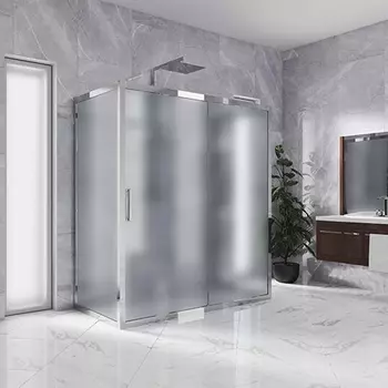 Душевой уголок Kubele DE019R2U-MAT-CH 120х100 см, профиль хром DE019R2U-MAT-CH-120х100х200