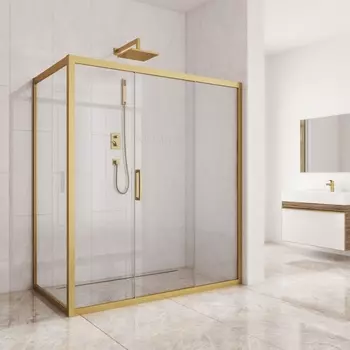 Душевой уголок Kubele DE019R3-CLN-BR 140х100 см, профиль бронза DE019R3-CLN-BR-140х100х200