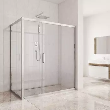 Душевой уголок Kubele DE019R3-CLN-CH 140х90 см, профиль хром DE019R3-CLN-CH-140х90х200