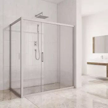 Душевой уголок Kubele DE019R3-CLN-MT 140х100 см, профиль матовый хром DE019R3-CLN-MT-140х100х200