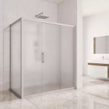 Душевой уголок Kubele DE019R3-MAT-MT 140х100 см, профиль матовый хром DE019R3-MAT-MT-140х100х200