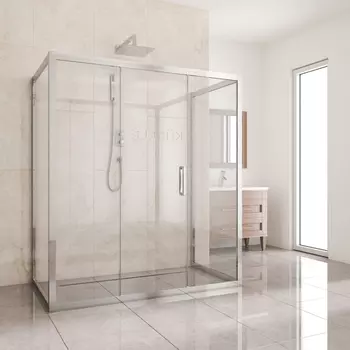 Душевой уголок Kubele DE019R3U-CLN-CH 140х100 см, профиль хром DE019R3U-CLN-CH-140х100х200