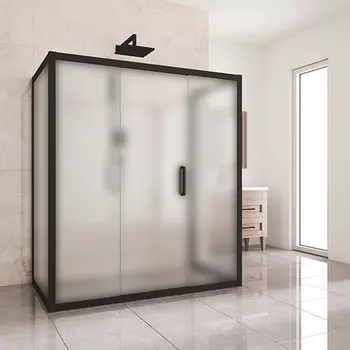 Душевой уголок Kubele DE019R3U-MAT-BLMT 140х100 см, профиль матовый черный DE019R3U-MAT-BLMT-140х100х200