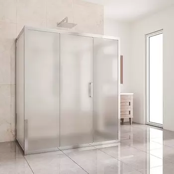 Душевой уголок Kubele DE019R3U-MAT-CH 140х100 см, профиль хром DE019R3U-MAT-CH-140х100х200