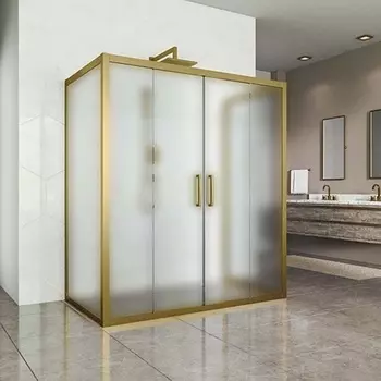 Душевой уголок Kubele DE019R4U-MAT-BR 140х100 см, профиль бронза DE019R4U-MAT-BR-140х100х200