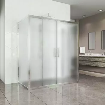 Душевой уголок Kubele DE019R4U-MAT-CH 140х90 см, профиль хром DE019R4U-MAT-CH-140х90х200