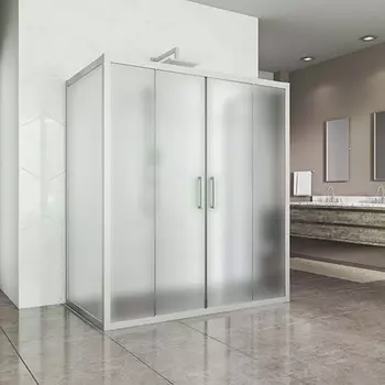 Душевой уголок Kubele DE019R4U-MAT-MT 140х100 см, профиль матовый хром DE019R4U-MAT-MT-140х100х200