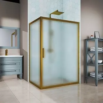 Душевой уголок Kubele DE019R-MAT-BR 120х110 см, профиль бронза DE019R-MAT-BR-120х110х200