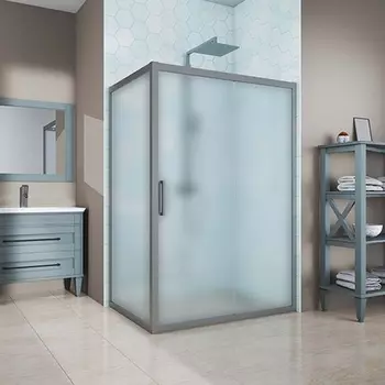 Душевой уголок Kubele DE019R-MAT-MT 180х120 см, профиль матовый хром DE019R-MAT-MT-180х120х200