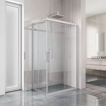 Душевой уголок Kubele DE019RC-CLN-MT 120х110 см, профиль матовый хром DE019RC-CLN-MT-120х110х200