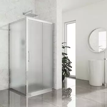 Душевой уголок Kubele DE019S-MAT-CH 115х115 см, профиль хром DE019S-MAT-CH-115х115х200