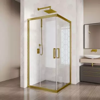 Душевой уголок Kubele DE019SC-CLN-BR 120 см, профиль бронза DE019SC-CLN-BR-120х120х200