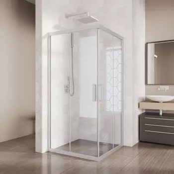 Душевой уголок Kubele DE019SC-CLN-MT 115 см, профиль матовый хром DE019SC-CLN-MT-115х115х200