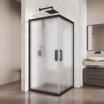 Душевой уголок Kubele DE019SC-MAT-BLMT 120 см, профиль черный DE019SC-MAT-BLMT-120х120х200