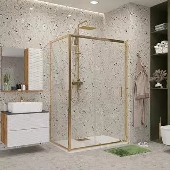 Душевой уголок Niagara Nova NG-42-12AG-A80G 120x80 профиль золото, стекло прозрачное NG-42-12AG-A90G