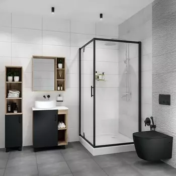 Душевой уголок Niagara Nova NG-6801-08 BLACK 90x90, квадратный