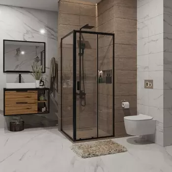 Душевой уголок Niagara Nova NG-82-8AB-A70B 80x70, прямоугольный, черный