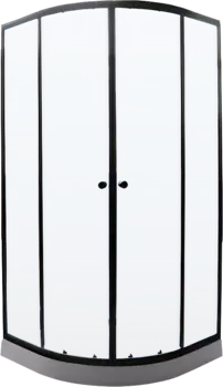 Душевой уголок Parly ZE911B 90x90, с поддоном, профиль черный, стекло прозрачное /9086