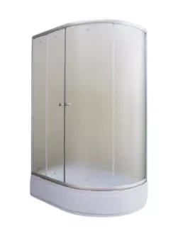 Душевой уголок Parly ZEM120L 120х80х195 профиль сатин, стекло матовое, с поддоном, левый