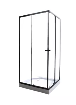 Душевой уголок Parly ZEQ91B 90х90х190 профиль черный, стекло прозрачное, с поддоном ZEQ911B