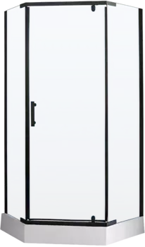 Душевой уголок Parly ZPE911B 90x90, с поддоном, профиль черный, стекло прозрачное /9090