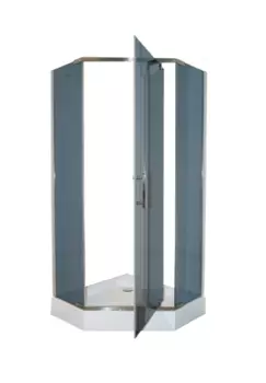 Душевой уголок Parly ZPE91 90х90х195 профиль хром, стекло тонированное, с поддоном ZPE911