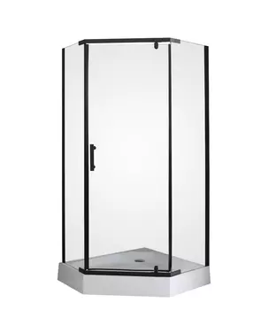Душевой уголок Parly ZPE91B 90х90х195 профиль черный, стекло прозрачное, с поддоном ZPE911B